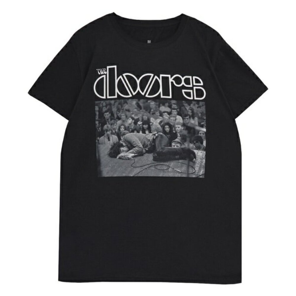 The Doors Jim Morrison Lying On Stage T-Shirt  Classic Rock Band Unisex Tee